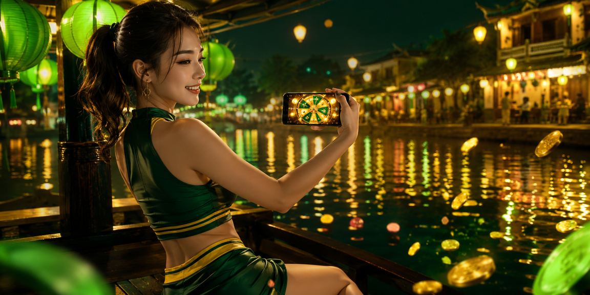 Không khí đêm Hà Nội với đèn lồng và bàn roulette trực tuyến